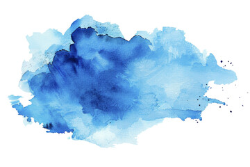 A beautiful abstract composition of blue watercolor brush strokes, creating a vivid and artistic splash effect reminiscent of ocean waves and sky.