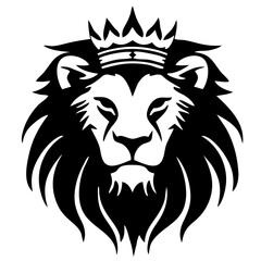 Obraz premium Lion head SVG vector transparent background PNG clipart