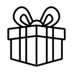 Simple Gift Box icon. The icon can be used for websites, print templates, presentation templates, illustrations, etc