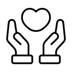 Simple Charity icon. The icon can be used for websites, print templates, presentation templates, illustrations, etc