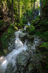 Walking along the Kesselfallsteig in Austria