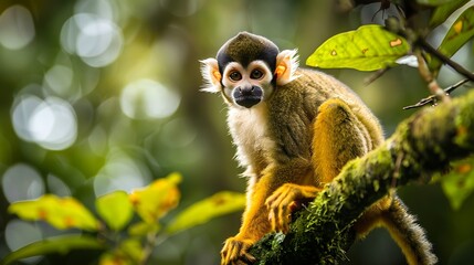 Obraz premium A stunning monkey in its native habitat in costa rica
