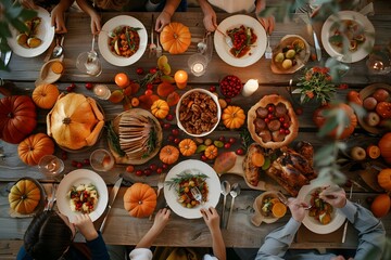 Festive Thanksgiving Dinner with Family and Friends