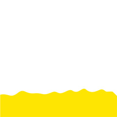 Obraz premium Yellow Wave Shape Border