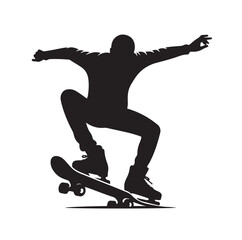 skateboarders vector illustration