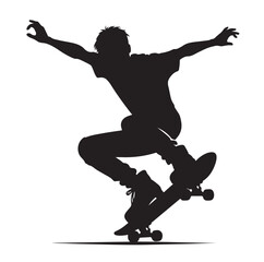 skateboarders vector illustration