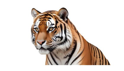 Fototapeta premium Wild tiger cut out