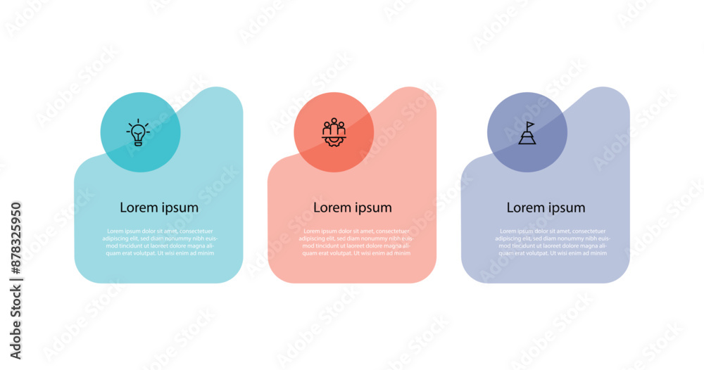 Leinwandbilder Design template infographic vector element with 3 step or option 