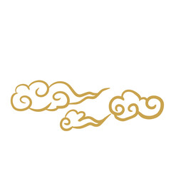 Chinese golden auspicious cloud lines