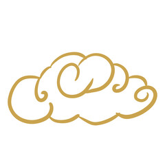 Chinese golden auspicious cloud lines