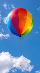 Obraz premium colorful balloon flying in the sky with a string