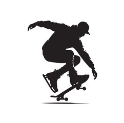 skateboarders vector illustration