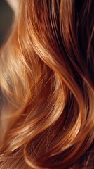 Fototapeta premium close up of a woman's hair with red hair