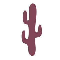flat cactus on isolated white background vector