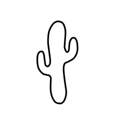Obraz premium flat cactus on isolated white background vector