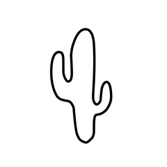 Obraz premium Cactus flat icon. Single high quality outline symbol for web design or mobile app. Cactus thin line signs for design logo, visit card, etc. 