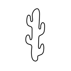 Obraz premium Cactus flat icon. Single high quality outline symbol for web design or mobile app. Cactus thin line signs for design logo, visit card, etc. 