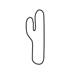 Cactus flat icon. Single high quality outline symbol for web design or mobile app. Cactus thin line signs for design logo, visit card, etc. 