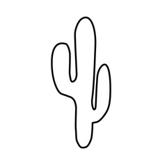 Cactus flat icon. Single high quality outline symbol for web design or mobile app. Cactus thin line signs for design logo, visit card, etc. 