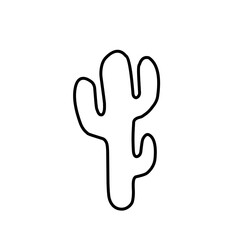 Cactus flat icon. Single high quality outline symbol for web design or mobile app. Cactus thin line signs for design logo, visit card, etc. 