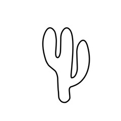 Cactus flat icon. Single high quality outline symbol for web design or mobile app. Cactus thin line signs for design logo, visit card, etc. 