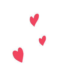 Seamless hearts pattern with white background. Vector repeating texture.