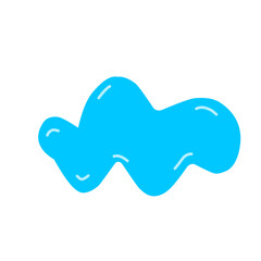 Simple hand drawn cloud collection. Abstract blue cloudy vector illustration. Sketch brush stroke speech bubble. 