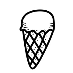 Ice Cream line icon vector design template and illustration with editable stroke