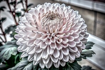 Close-Up of Vibrant Chrysanthemum in Full Bloom