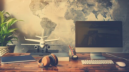 Travel Inspiration: A Desk Ready for Adventures