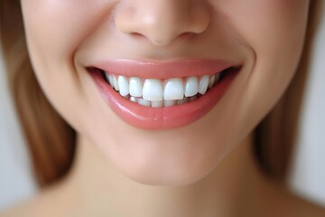 Obraz premium Close-Up of a Bright, Healthy Smile