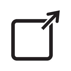 External link icon . Hyperlink symbol symbol vector illustration. EPS 10/AI