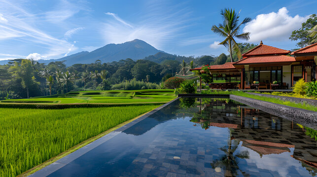 beautiful rice fields with a view