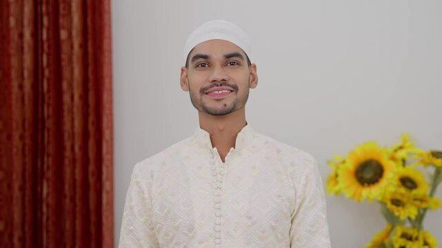 Muslim Man Greting Adab