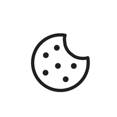 Cookie icon vector, cookie web flat icon