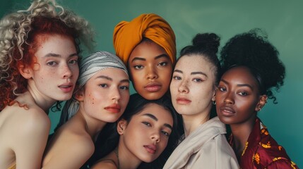 Obraz premium A group of women of diverse ethnicities 