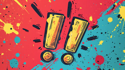 Bright background with an exclamation mark, capturing excitement and anticipation.

