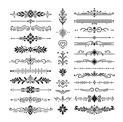  set of borders  and Corners vector illustration 
