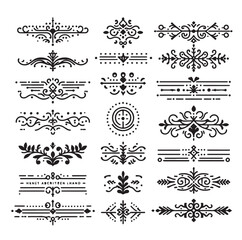  set of borders  and Corners vector illustration 