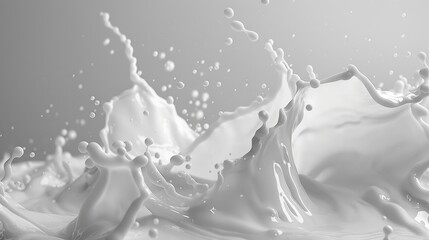 milk splash on white background