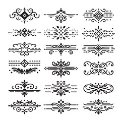  set of borders  and Corners vector illustration 