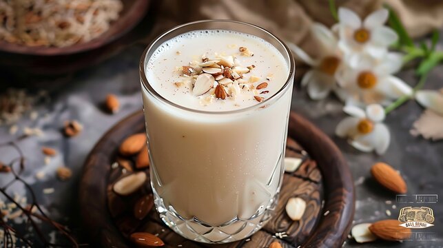 Made with milk safflower and nuts badam milk is also known as almond water