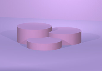 3D podium platform rendering classic geometry illustrator abstract background 