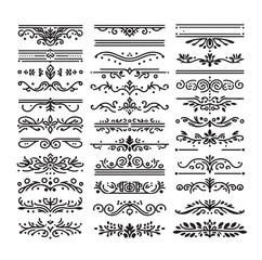  set of borders  and Corners vector illustration 