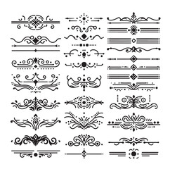  set of borders  and Corners vector illustration 