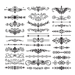  set of borders  and Corners vector illustration 