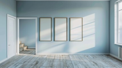 Obraz premium Wall empty frame mockup