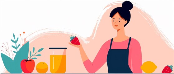 Flat design illustration of management tools for achieving goals, vibrant colors, minimalistic design, strategic planning, efficient workflows