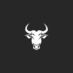 taurus head wild animal logo vector illustration template design