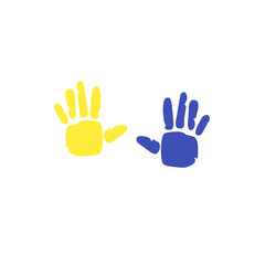 Obraz premium world down syndrome day hand print